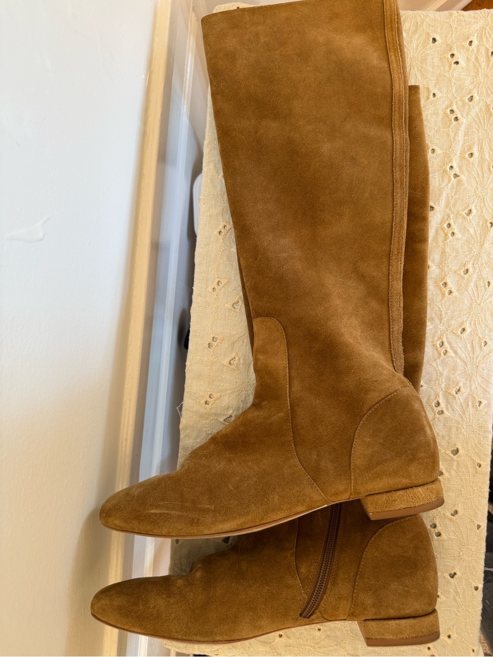 DÔEN Pre-Fall 2019 1st Proto Sample Suede Knee High Boots Pumpkin 39 RARE
